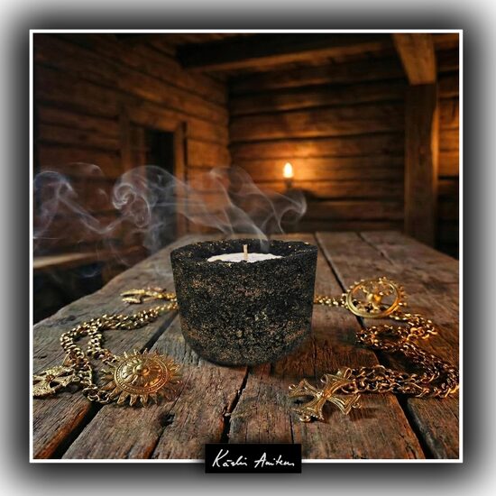 Kerze aus der Kollektion „Spīdala“